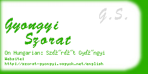 gyongyi szorat business card